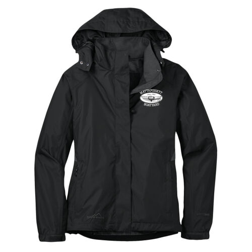 MATTAPOISETT BOATYARD - Ladies Rain Jacket Thumbnail