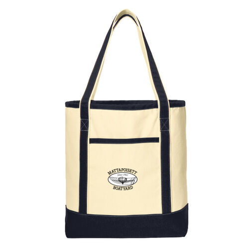 MATTAPOISETT BOATYARD - Large Cotton Canvas Boat Tote Thumbnail